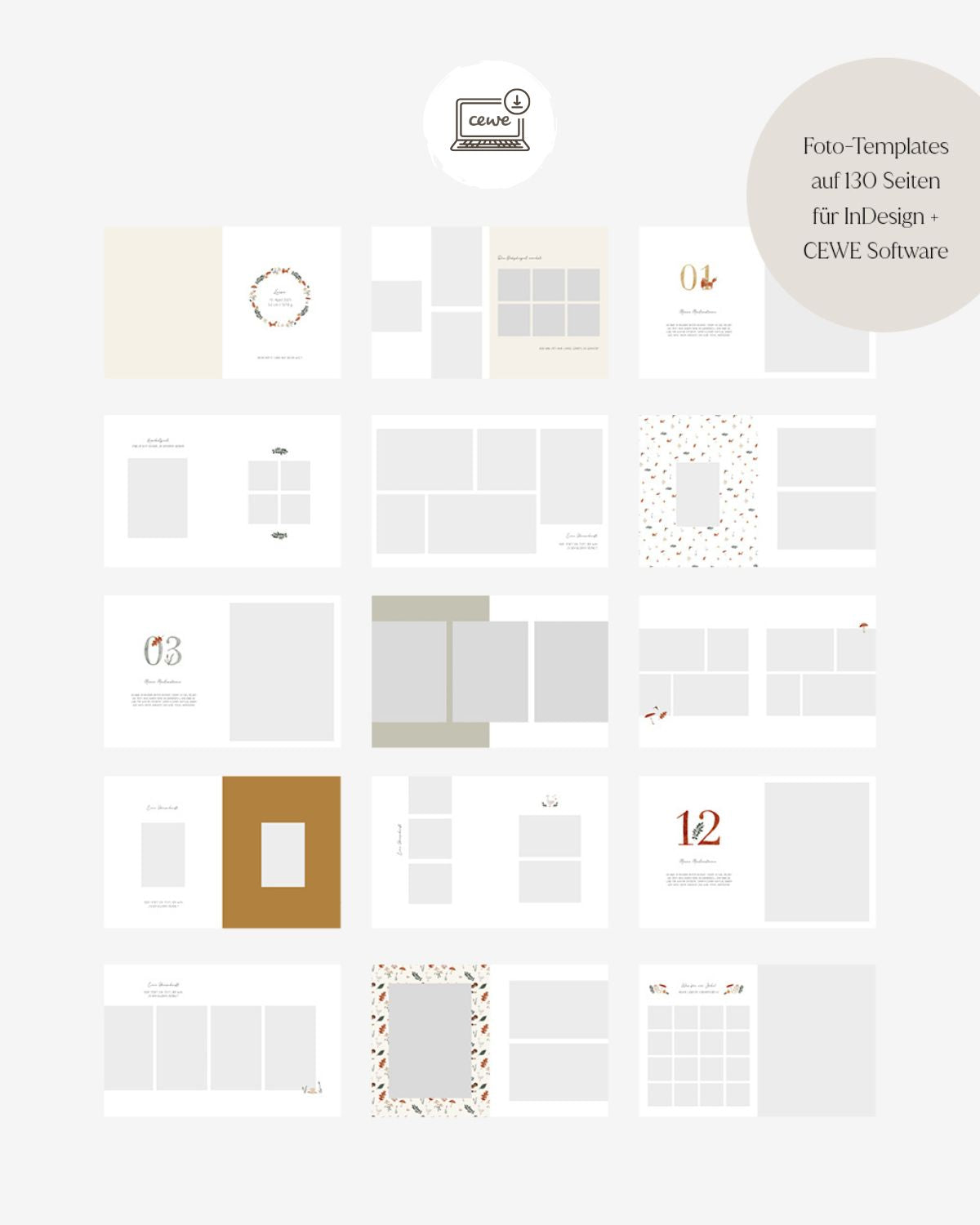 CEWE Fotobuch Template "Baby und Kinder Jahrbuch"