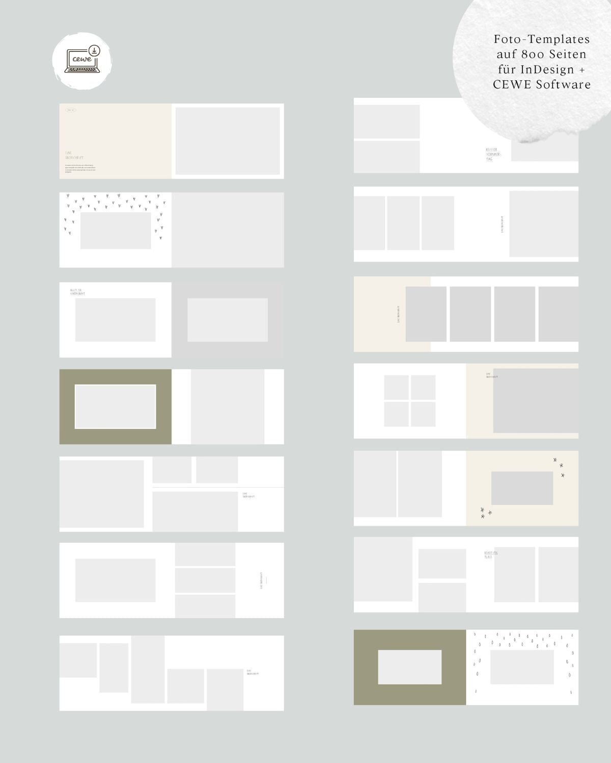 CEWE Fotobuch Template "Wanderlust" Querformat