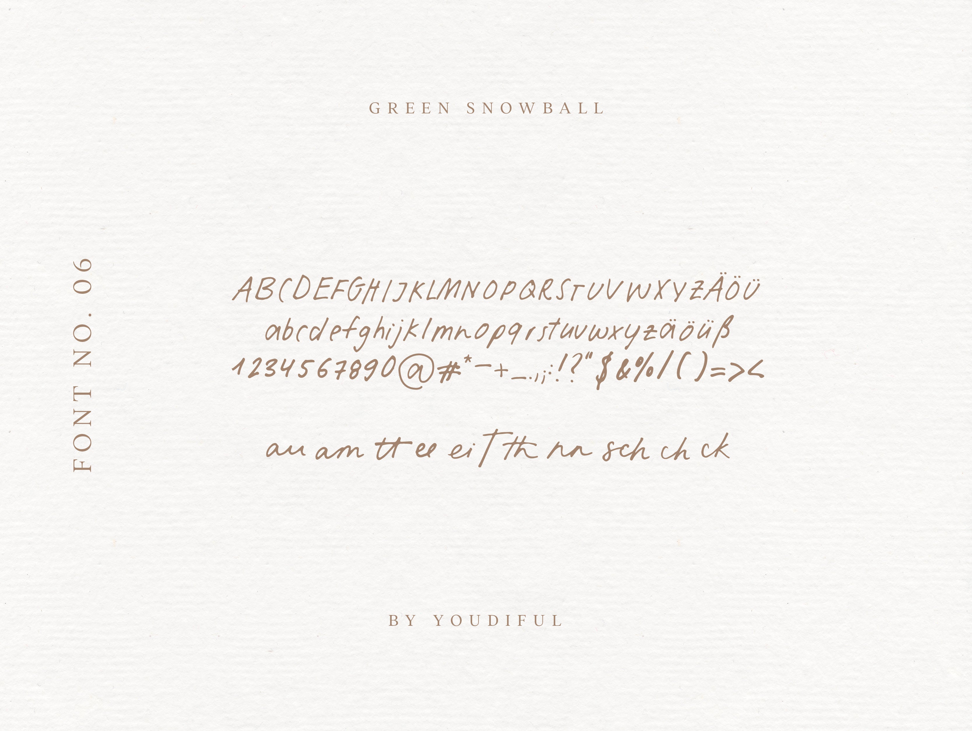 Font "Green snowball" Ballpoint Pen