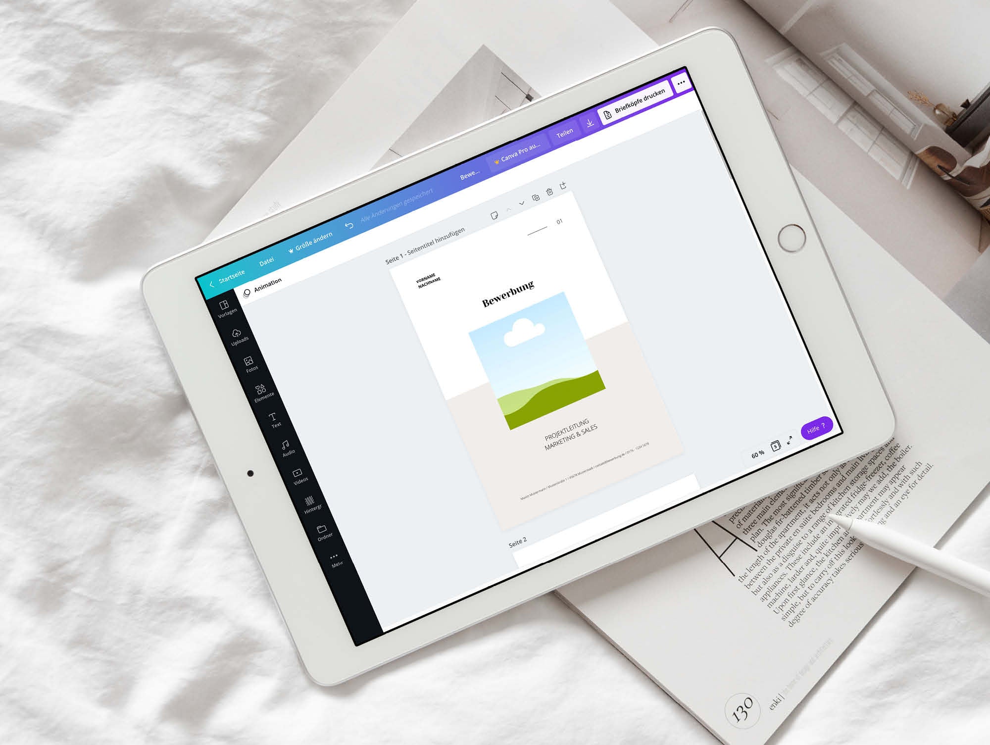 Designvorlage "Bewerbung Traumjob"