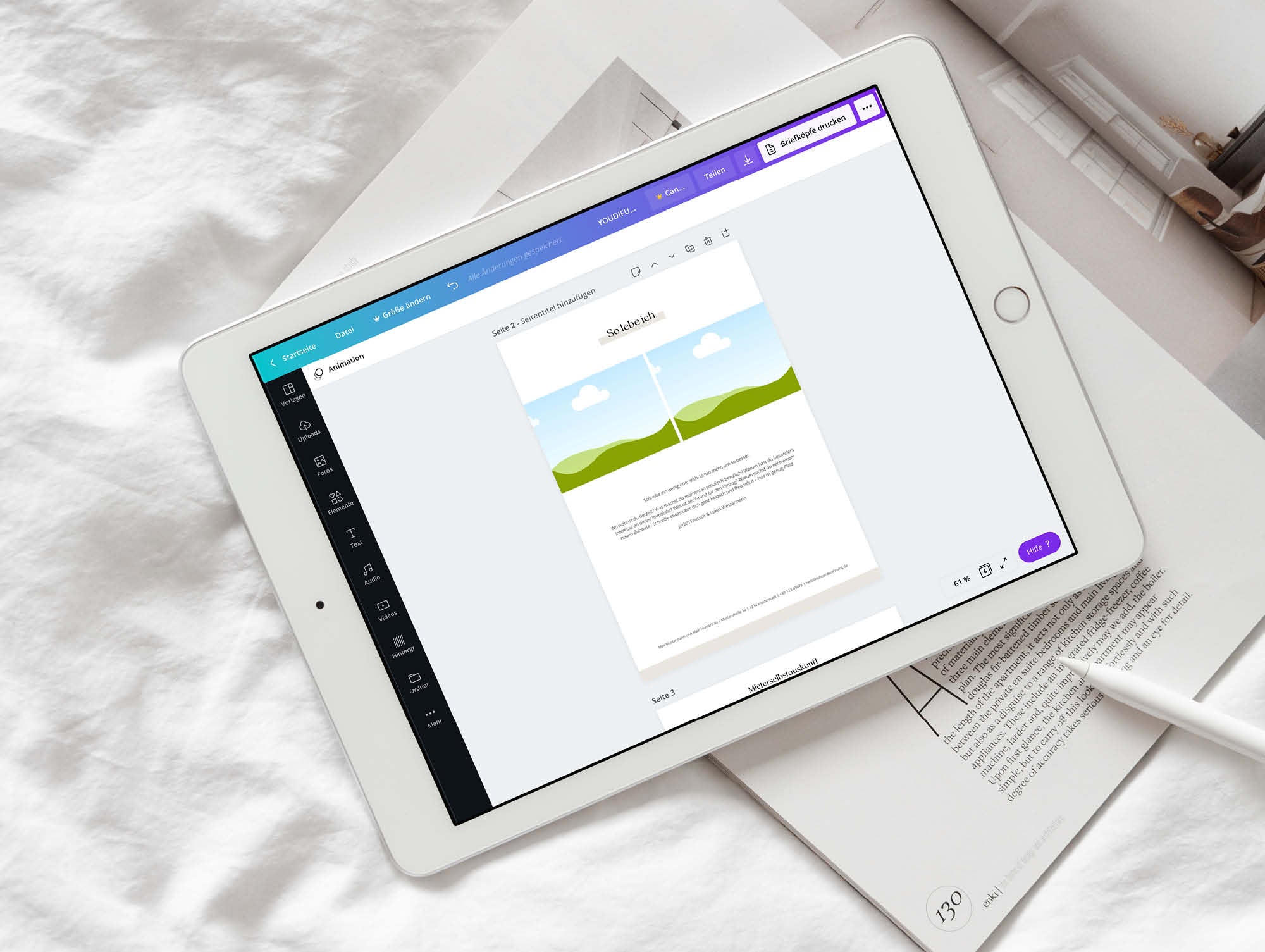 Designvorlage "Wohnungsbewerbung Traumimmobilie"
